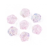 Electroplate Transparent Glass Beads Strands EGLA-N056-02A-02-1