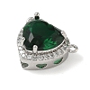 Brass Pave Cubic Zirconia Pendants KK-CBA74BF-01P-05-2
