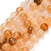 Natural Yellow Hematoid Quartz/Golden Healer Quartz Beads Strands G-F820-K03-8mm-2