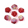 Electroplate Transparent Glass Beads Strands X-EGLA-N056-02A-06-1