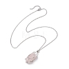 Non-Tarnish 3Pcs 3 Styles 304 Stainless Steel Cable Chain Macrame Pouch Empty Stone Holder Necklace Making NJEW-JN04973-6