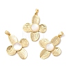 Natural White Shell Pendants KK-Z149-21G-1