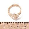 Natural Cultured Cluster Freshwater Pearl Finger Rings RJEW-JR01015-2