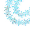 Baking Paint Electroplate Transparent Glass Beads Strands EGLA-N017-07-A02-3