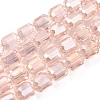 Electroplate Transparent Column Glass Beads Strands EGLA-A043-02-AB06-1