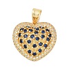 Brass Micro Pave Cubic Zirconia Pendants KK-A241-12G-03-1