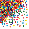 Dyed Wood Cube Beads WOOD-WH0025-82-1