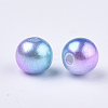 Rainbow ABS Plastic Imitation Pearl Beads X1-OACR-Q174-8mm-02-2