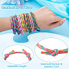 32Pcs 8 Styles Polyester & Spandex Cord Braided Bead Bracelets BJEW-TAC0066-5