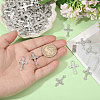 60Pcs Alloy Rhinestone Pendants ALRI-CA0001-14-3
