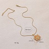Stainless Steel Enamel Orange Flower Pendant Necklaces for Women JP8682-5