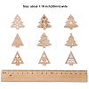 100Pcs Christmas Tree Unfinished Wooden Ornaments WOCR-CJ0001-01-2