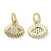 Brass Micro Pave Cubic Zirconia Pendants KK-Q775-05G-1