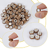Handmade Polymer Clay Rhinestone European Large Hole Beads with Silver Color Plated Brass Cores FPDL-PA0001-02E-6