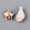 Two Tone Ocean Series Opaque Plastic Imitation Gemstone Pendants KY-Q005-05-3