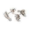 Rack Plating Brass Studs Earrings Findings EJEW-H004-04P-2