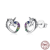 Anti-Tarnish Rhodium Plated 925 Sterling Silver Stud Earrings STER-BB72164-1