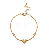 Brass Micro Pave Clear Cubic Zirconia Link Bracelets WGAB5A1-02-1