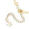 Brass Flat Round with Sun Pattern Link Bracelets BJEW-JB13480-4