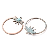 Alloy with Synthetic Turquoise Pendants FIND-B055-01J-2