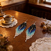 Glass Seed Beads Tassel Dangle Earrings QW8012-3