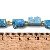 Electroplated Natural Druzy Agate Beads Strands G-R012-A02-03-4