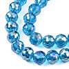 Electroplate Transparent Glass Beads Strands LS-EGLA-N002-46-H06-3