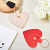 2Pcs 2 Colors PU Leather Keychain KEYC-CL0001-56-3