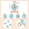 4Pcs Golden Ocean Brass Enamel Pendants KK-TADJ0001-32-4