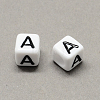 Large Hole Acrylic Letter European Beads LS-X-SACR-Q103-6mm-01A-2