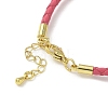 3MM Braided Round Imitation Leather Cord Bracelet Making MAK-S075-01G-M-2