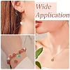 50Pcs 10 Colors Glass Pendants PALLOY-YW00180-6