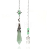 Natural Green Aventurine Cone Dowsing Pendulum Big Pendants PW-WG69083-06-1