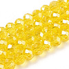 Electroplate Glass Beads Strands EGLA-A034-T4mm-A35-1