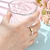 Natural Freshwater Pearl & 304 Stainless Steel Bead Finger Rings RJEW-FS00001-22-5