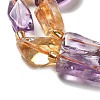 Natural Citrine & Amethyst Beads Strands G-H074-C01-01-4