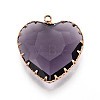 Transparent Glass Pendants KK-N283-01G-G-1