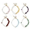 Natural Gemstone Chip Beads & Glass Seed Beads Beaded Bracelets for Women BJEW-JB14137-2