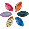 6Pcs 6 Styles Natural Crackle Agate & Brazilian Agate & Dragon Veins Agate Cabochons G-FH0002-63A-1