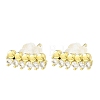 Brass Micro Pave Cubic Zirconia Stud Earrings EJEW-L270-23G-1