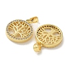Brass Micro Pave Cubic Zirconia Pendents KK-R210-21G-01-2