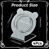 4Pcs Clear Acrylic Slant Back Single Bracelet Bangle Display Stands AC-FS5191-01C-4
