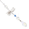 Glass Teardrop Hanging Suncatchers HJEW-JM04755-03-4