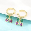 Brass Micro Pave Cubic Zirconia Cuff Earrings EJEW-Z164-08G-01-2
