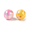 10Pcs UV Plating Colours Acrylic Beads OACR-S146-01O-3