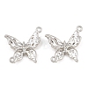 Alloy with Rhinestone Connector Charms RB-CBA7AC6-02P-02-1