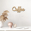 Word Coffee Laser Cut Unfinished Basswood Wall Decoration WOOD-WH0113-100-6
