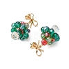 Handmade Glass Beads Dangle Stud Earrings EJEW-TA00596-4
