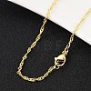 Brass Singapore Chains Necklace for Women NJEW-P265-07G-3