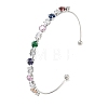 Brass Micro Pave Cubic Zirconia Cuff Bangles KK-D112-02P-2